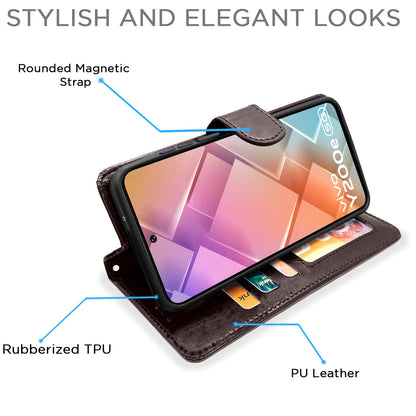 Pikkme Vivo T3/Y200e 5G Wallet coffee wallet flip cover – photo 3