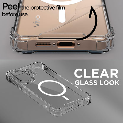 Pikkme Vivo V60/T4 Pro 5G transparent mag-safe mobile cover – photo 3