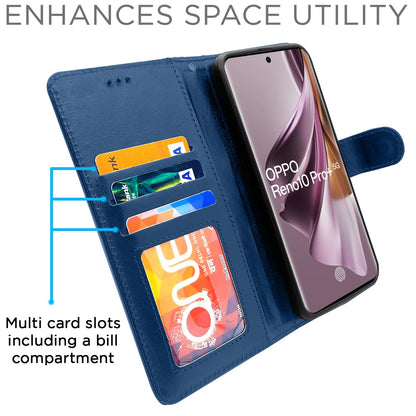 Oppo Reno 10 Pro Plus 5G wallet flip cover in blue by Pikkme – photo 2