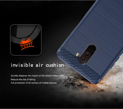 Pikkme Mi Poco F1 Hybrid Carbon Fiber Back Cover | Blue