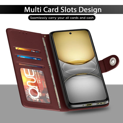 Pikkme brown Button wallet flip cover for Realme C75 – photo 5