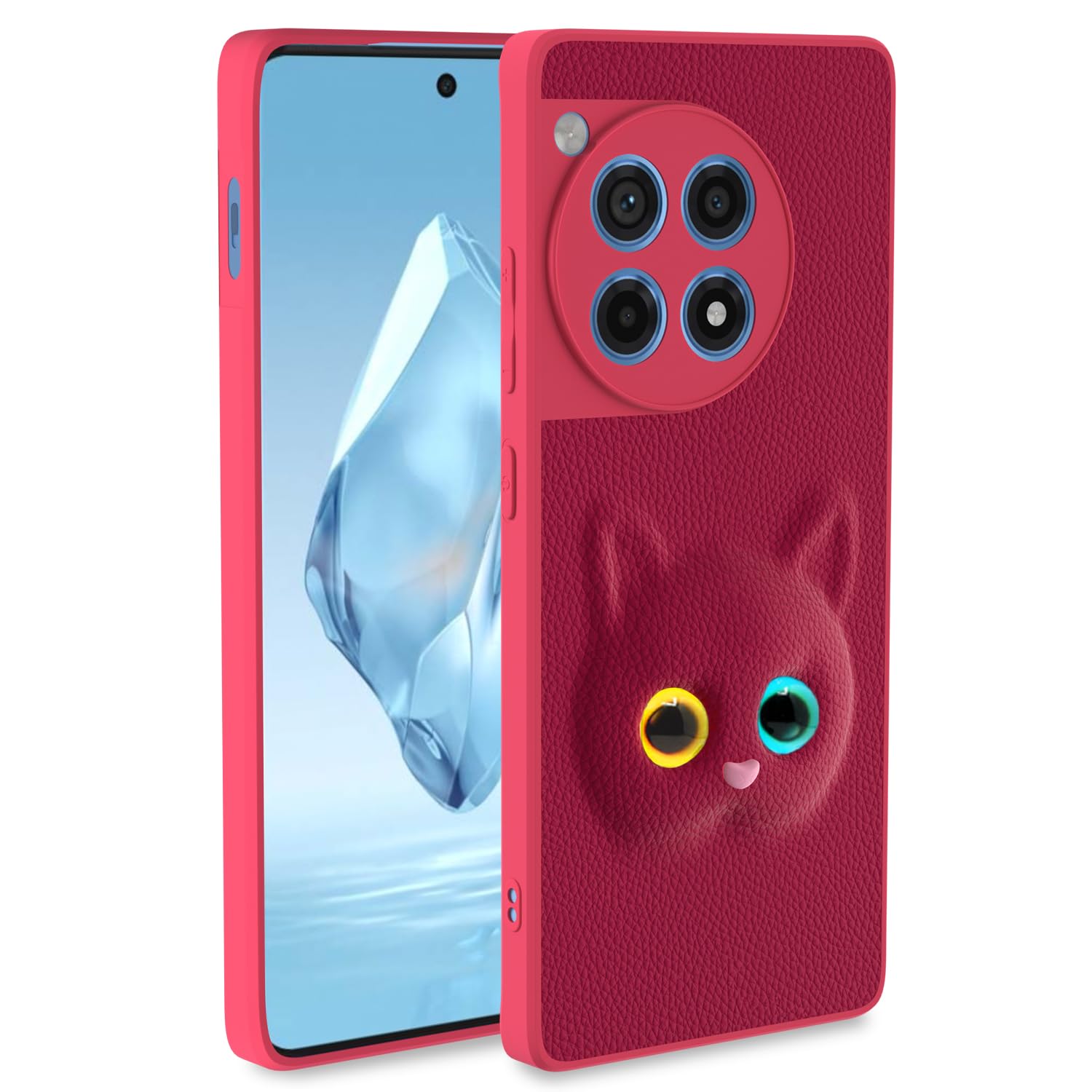 Pink OnePlus 12R 5G Kitty Back Cover – Stylish and Protective Back Cover
