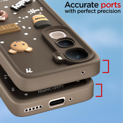 Pikkme Vivo Y400 Pro 5G/3D Silicone brown phone cover – photo 4
