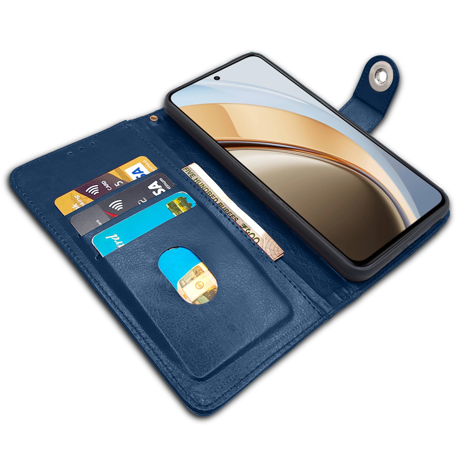 Blue flip cover for Vivo Y300 5G – Pikkme – photo 5