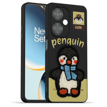 Pikkme black Plush Patch mobile cover for OnePlus Nord CE 3 Lite 5G