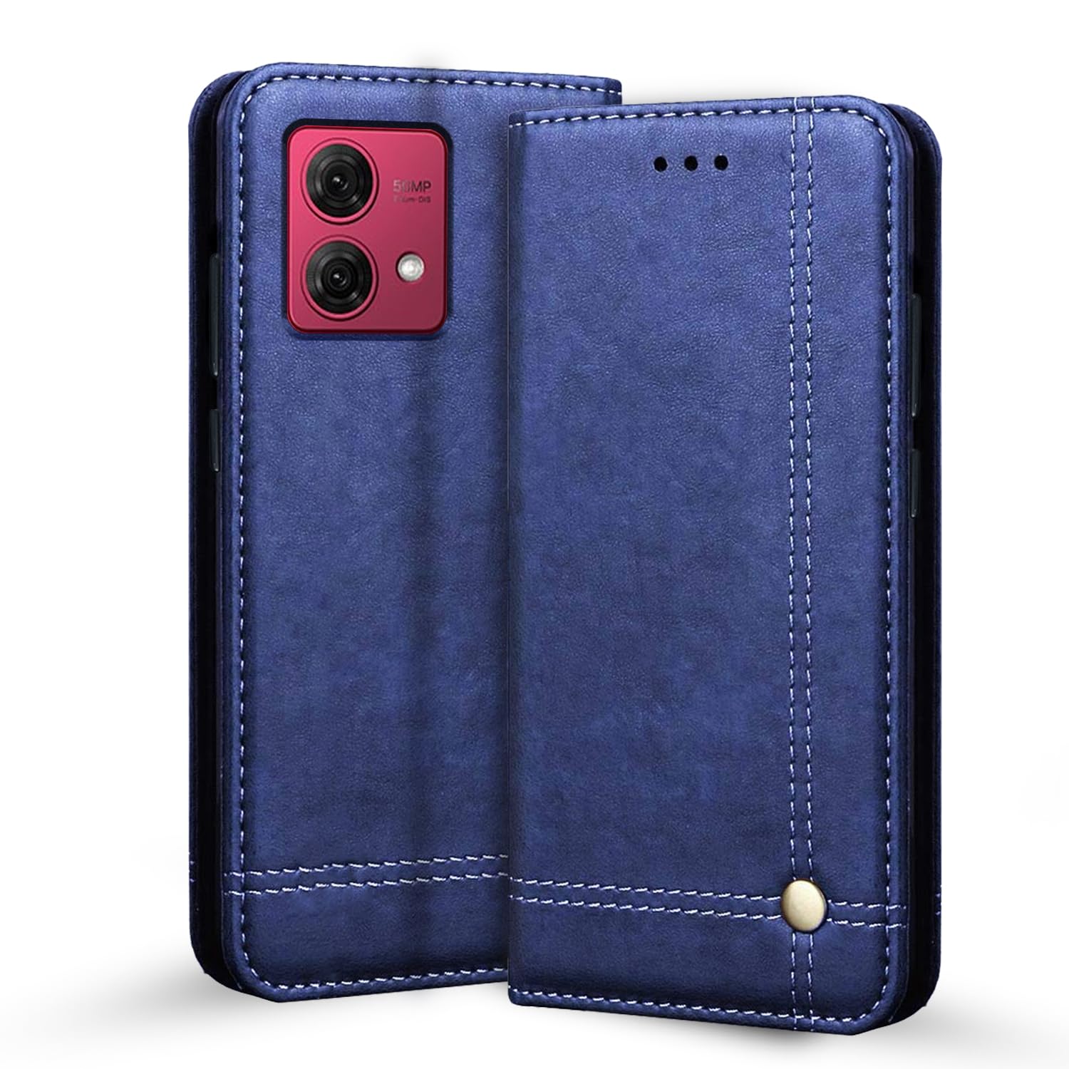 Pikkme Moto G84 5G blue wallet flip cover