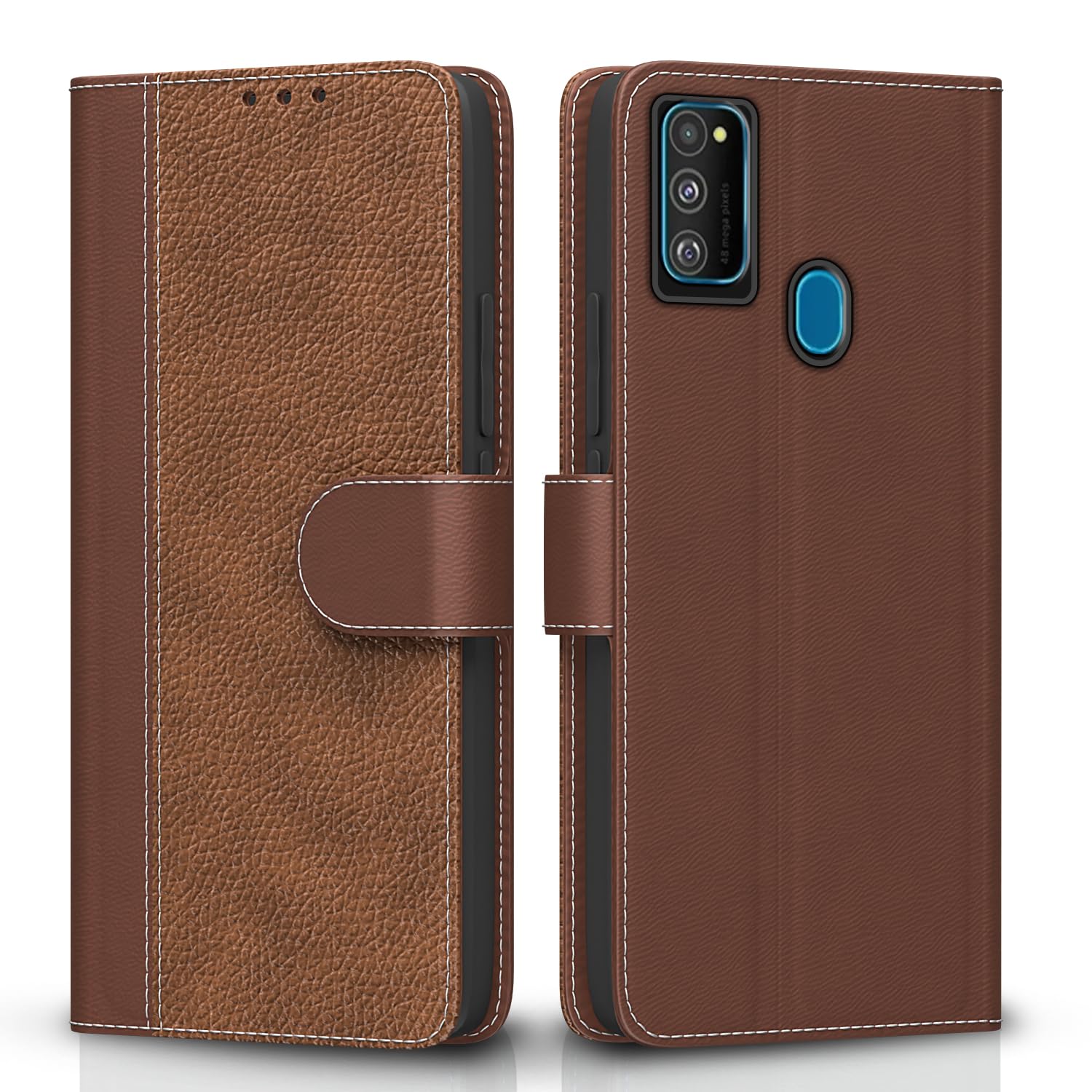 Pikkme Samsung M30s/M21/M21 2021 Wallet tan wallet flip cover
