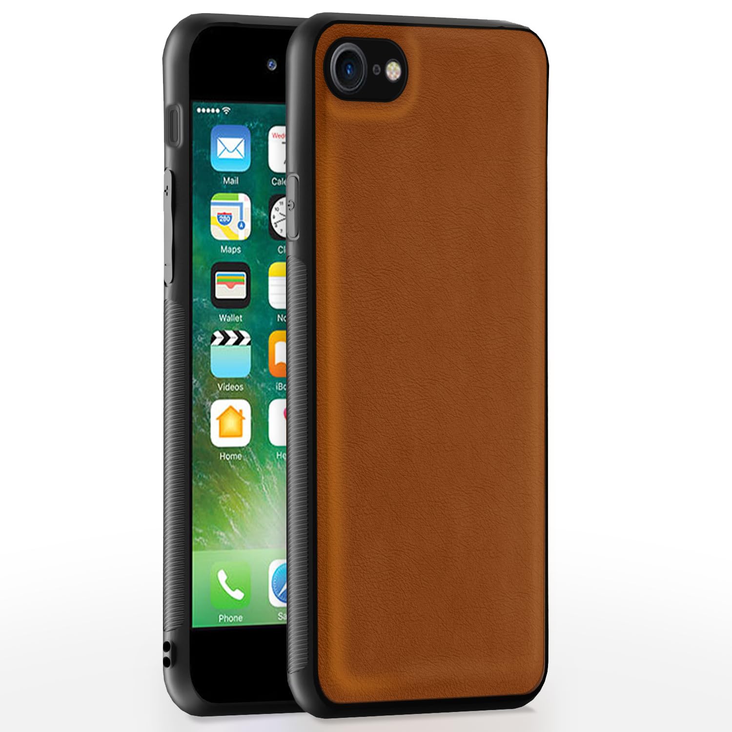Pikkme iPhone 7/8 Flexible Pu Leather Leatherback Back Cover (Camel)