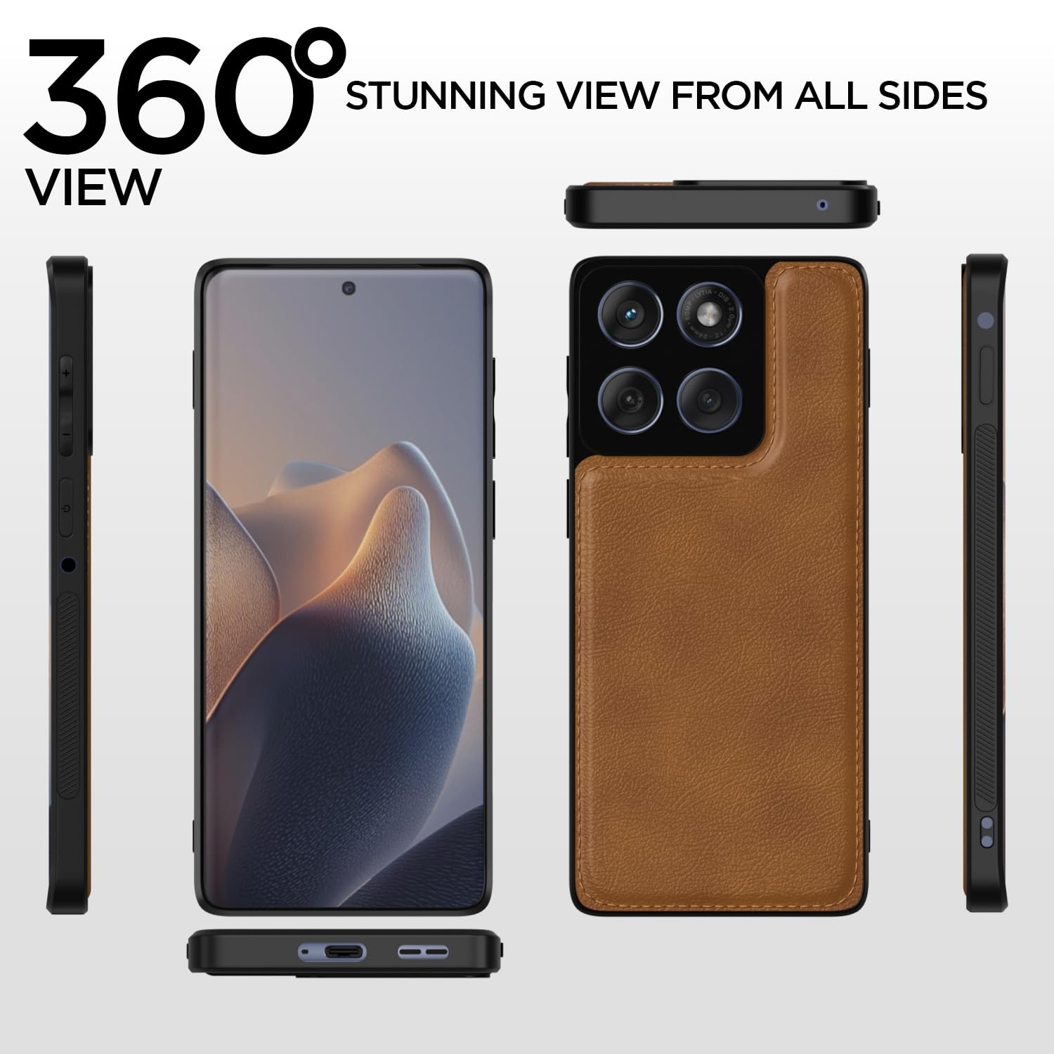 Pikkme Moto Edge 60/Edge 60 Fusion 5G brown back cover – photo 4