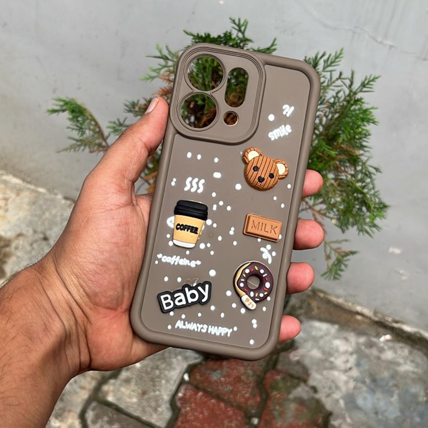 Pikkme brown mobile back cover for Oppo Reno 14 Pro 5G/3D – photo 7