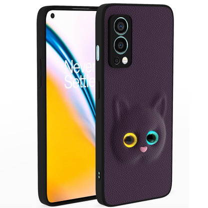 Pikkme dark purple Kitty mobile back cover for OnePlus Nord 2 5G