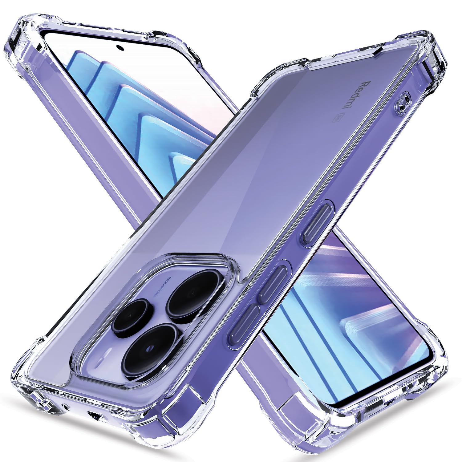 Pikkme transparent PC-TPU back cover for Redmi Note 14 5G