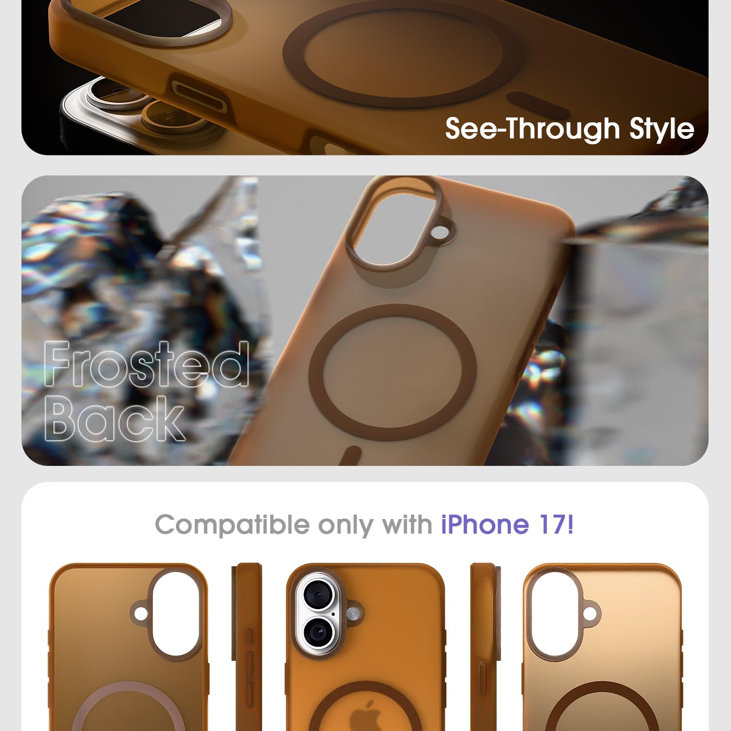 iPhone 17 Soft Silicone mobile cover in brown by Pikkme – photo 3