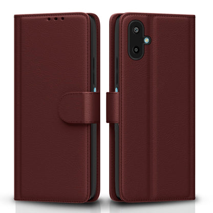 Pikkme Samsung Galaxy F06 5G / M06 5G Vintage Flip Cover (Brown)