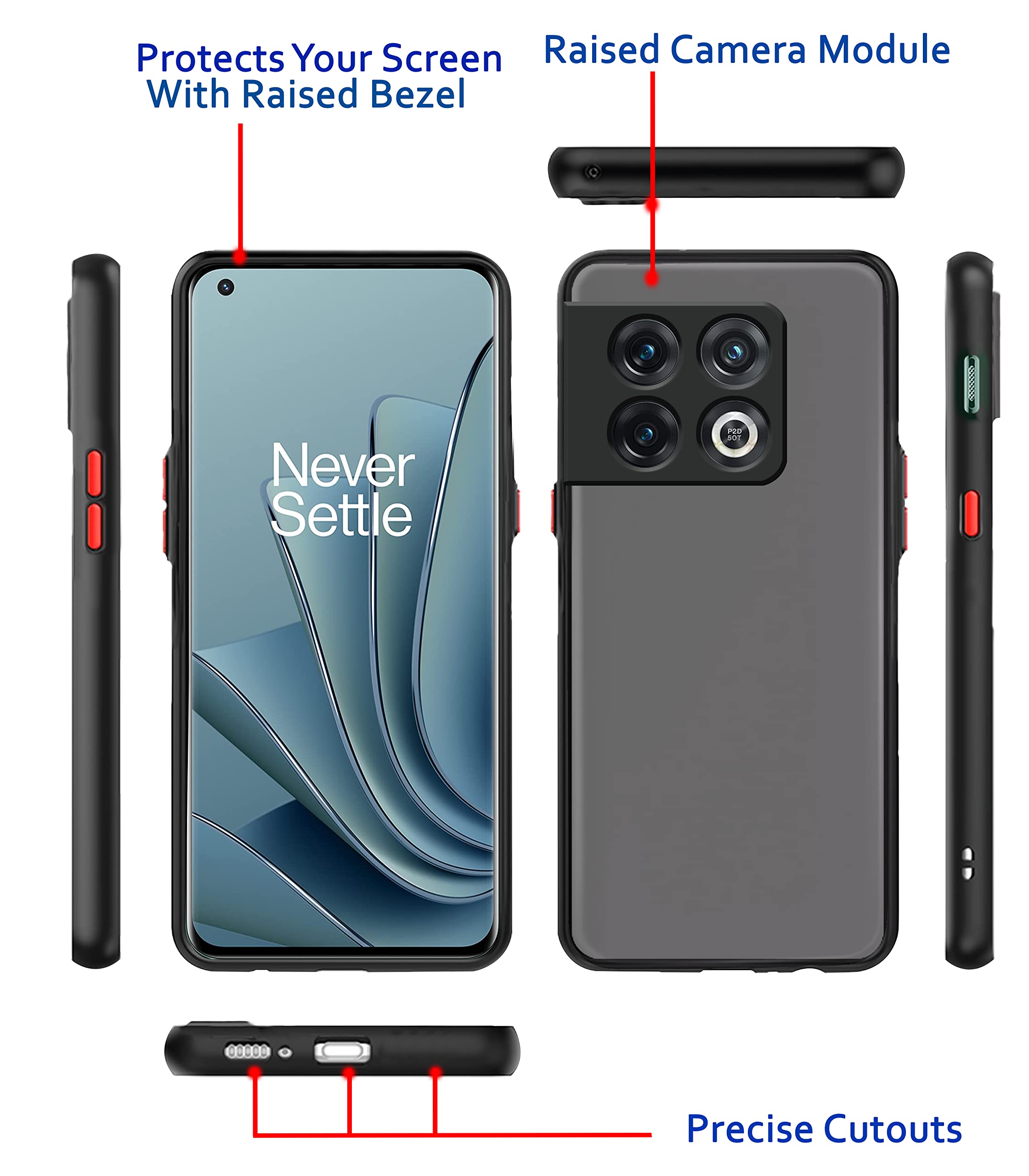 OnePlus 10 Pro 5G/1 Hybrid phone cover in black by Pikkme – photo 3