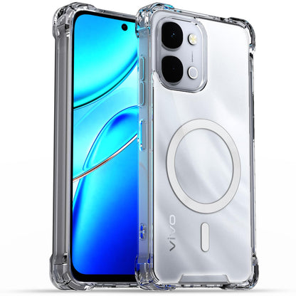 Pikkme transparent mag-safe MagSafe phone cover for Vivo T5x/Y51 Pro/iQOO Z11x 5G