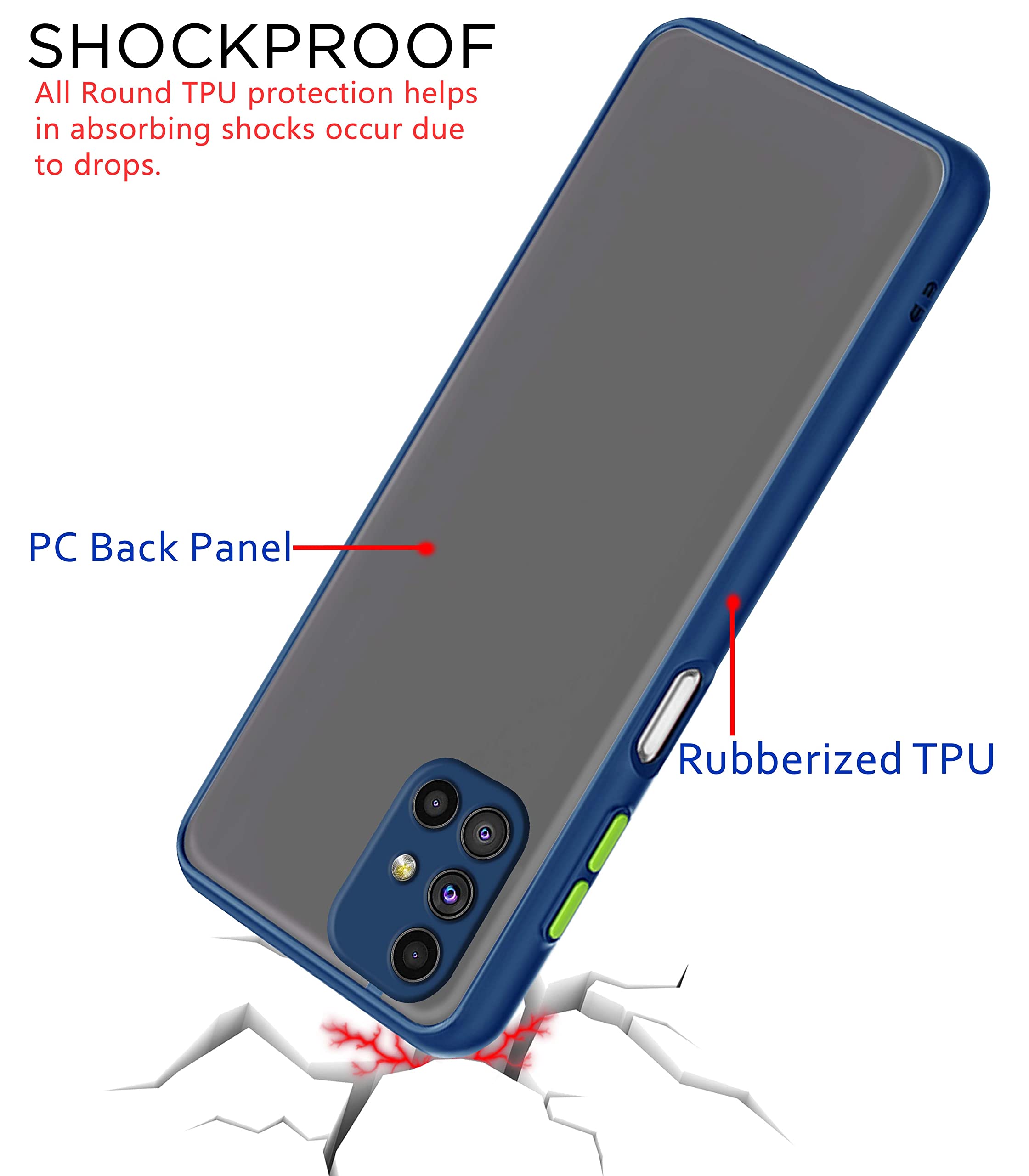 Blue Matte mobile back cover for Samsung M51 – Pikkme – photo 4