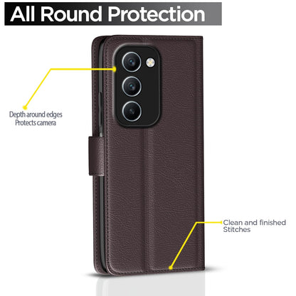 Pikkme Realme P4 Lite/C83 5G Wallet coffee flip cover – photo 4