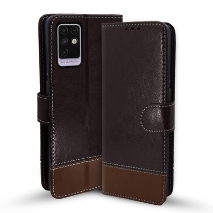 Infinix Note 10 Magnetic flip cover in coffee & brown by Pikkme