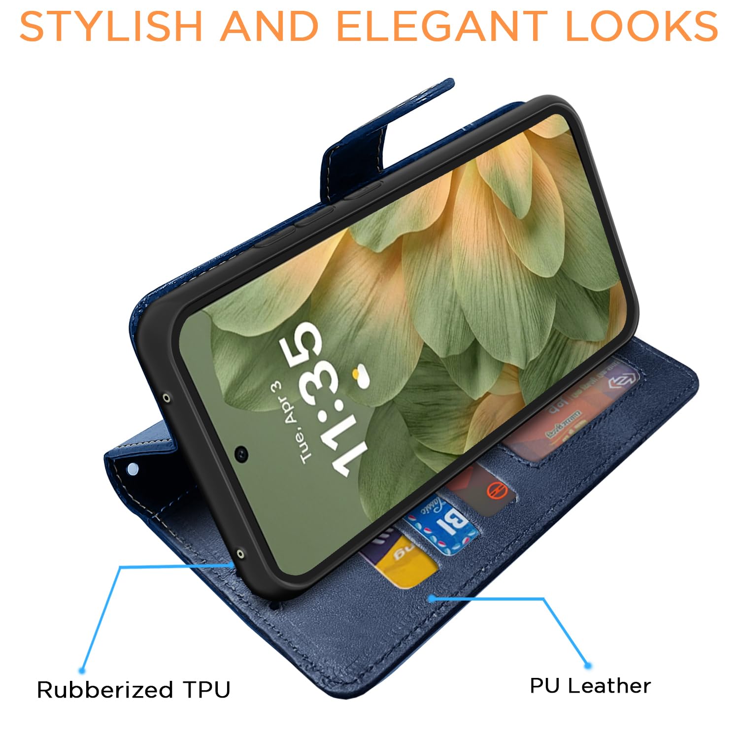 Navy & light blue flip cover for Moto Edge 70 Pro 5G – Pikkme – photo 3