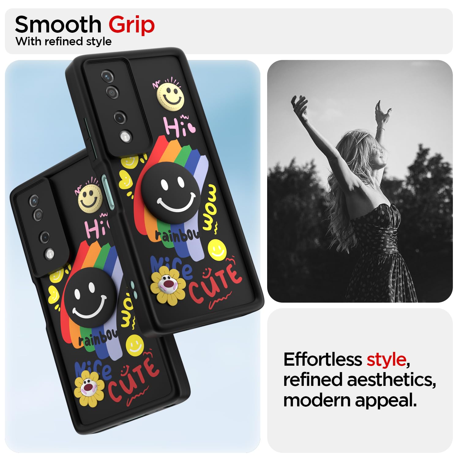 Black mobile back cover for Honor X7B 5G – Pikkme – photo 2