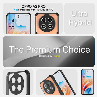 Oppo A2 Pro 5G Clear mobile back cover in black by Pikkme – photo 4