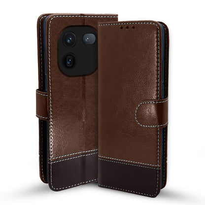 Pikkme brown & coffee flip case for iQOO 12 5G