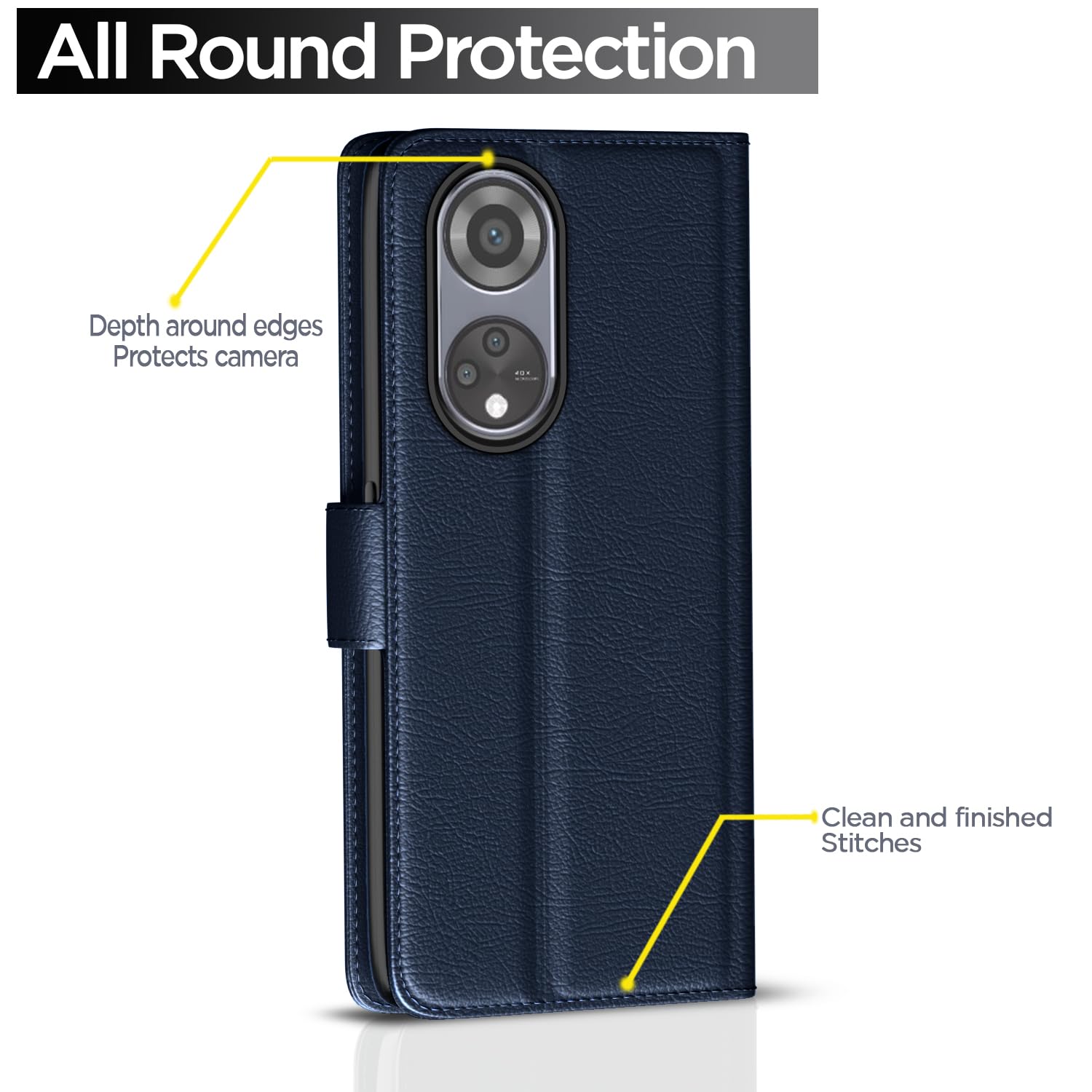 Oppo Reno 8T 5G flip case in blue by Pikkme – photo 4
