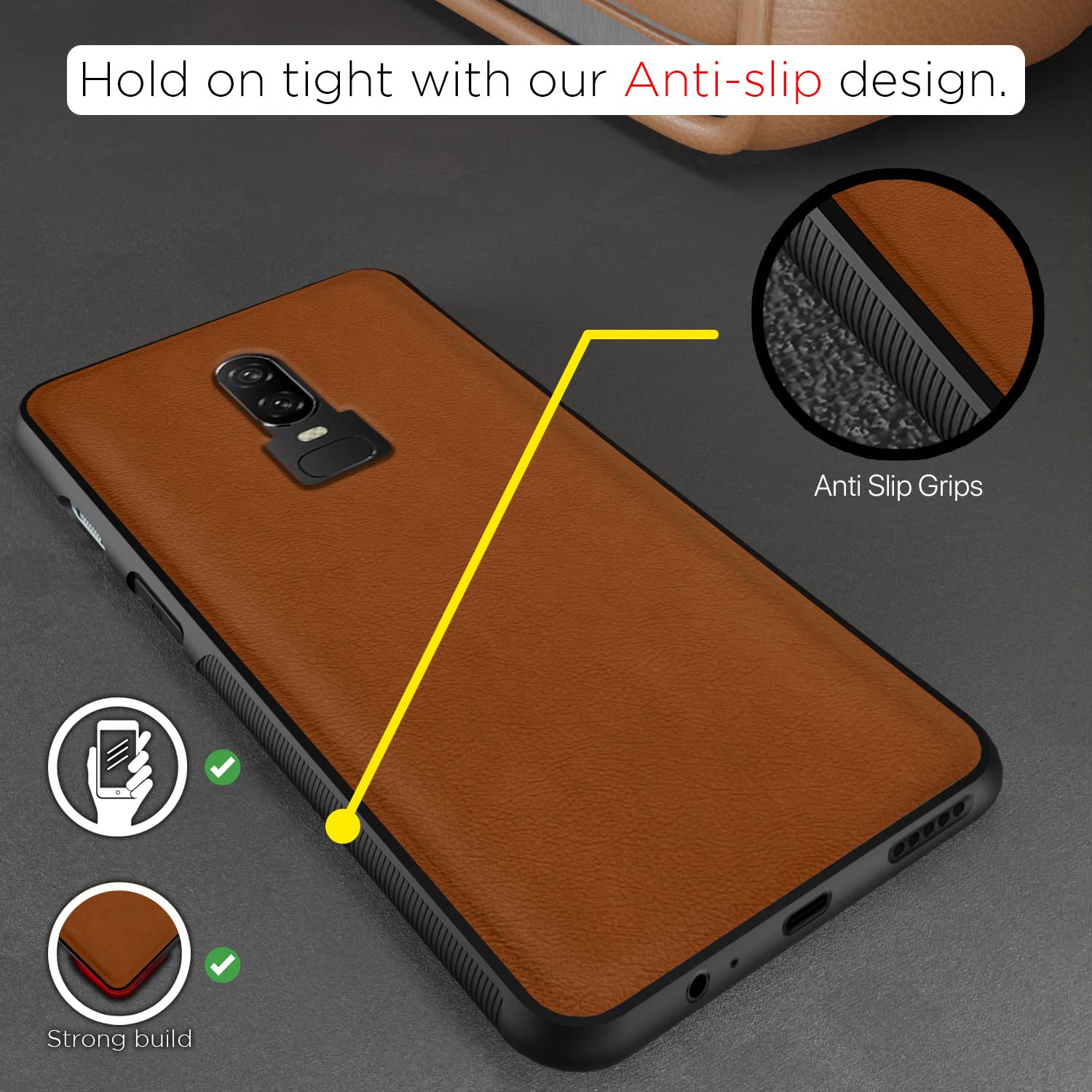 OnePlus 6 mobile cover in camel by Pikkme – photo 2