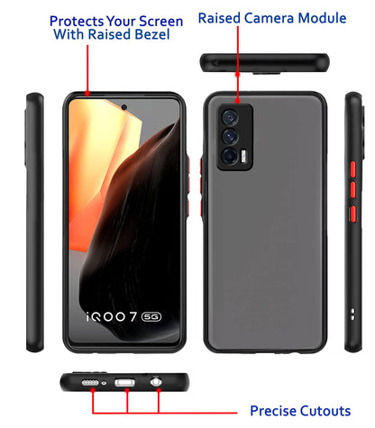 iQOO 7 5G Matte phone cover in black by Pikkme – photo 3