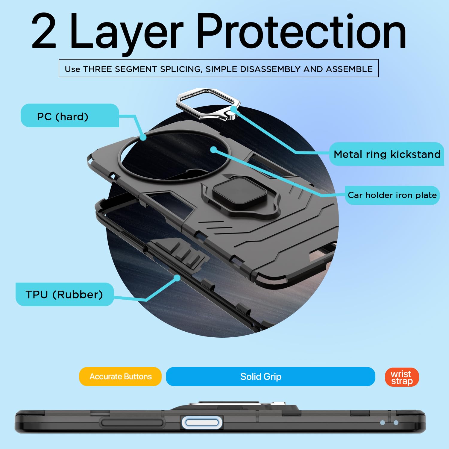 Pikkme Redmi A3 (2024)/A3x/Poco C61 black back cover – photo 4