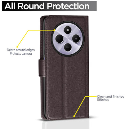 Poco M7 5G Wallet flip case in coffee by Pikkme – photo 4