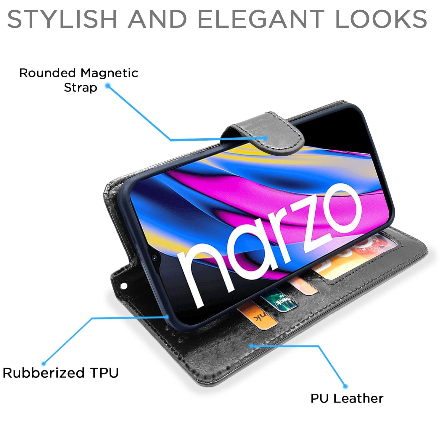 Pikkme black flip case for Realme Narzo 50A Prime – photo 5