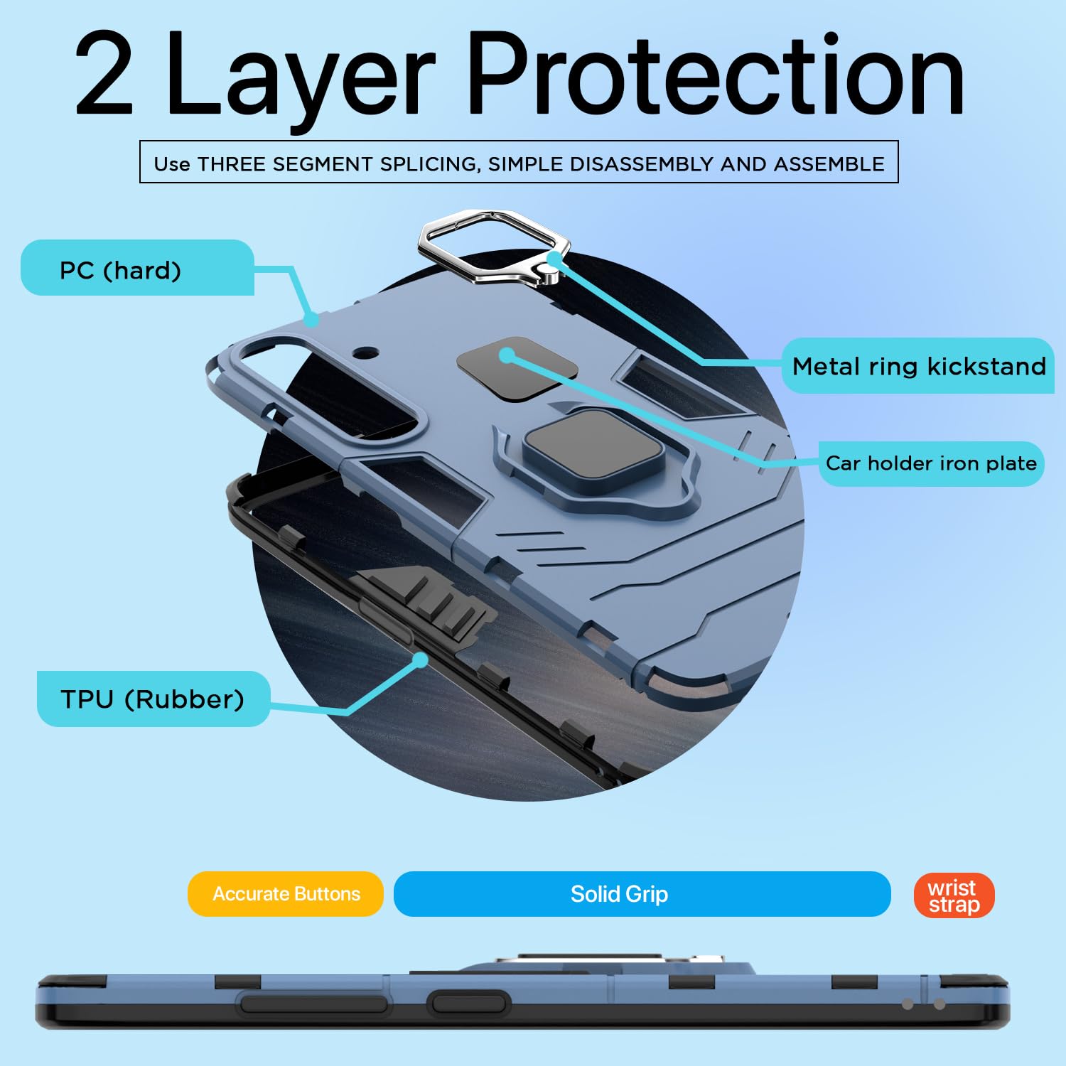 Samsung S24 FE 5G mobile cover in blue by Pikkme – photo 2