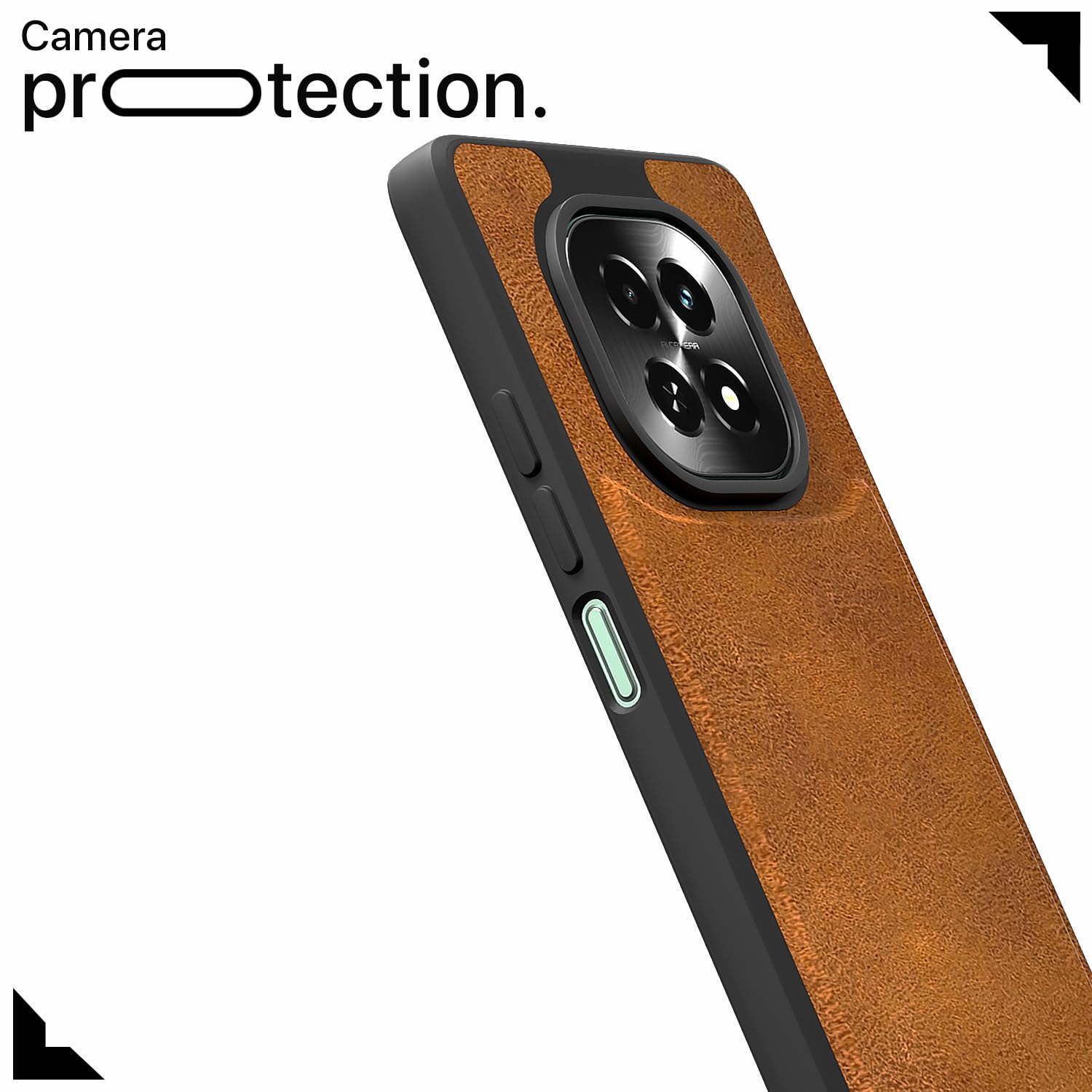 Pikkme Realme C63 5G Leather brown mobile back cover – photo 5