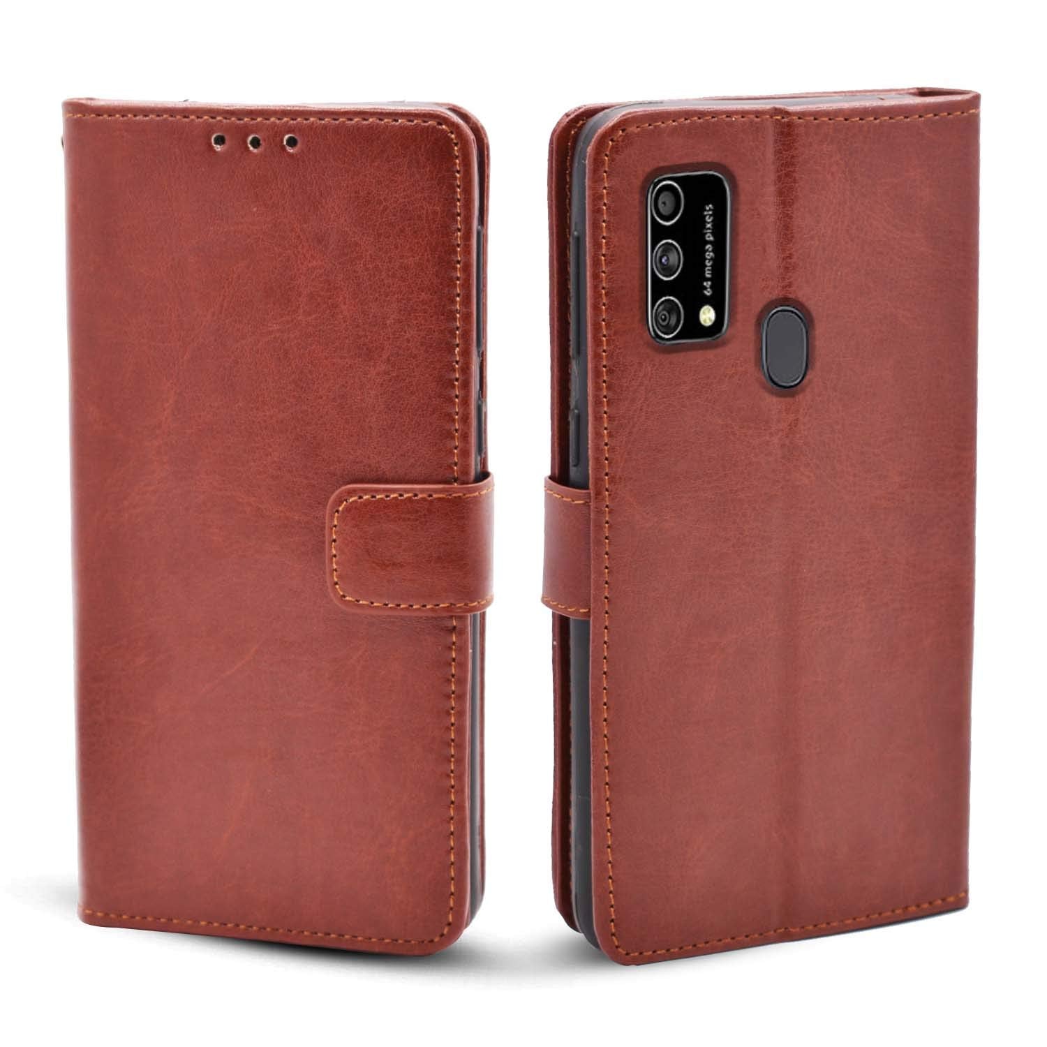 Pikkme brown flip case for Samsung F41