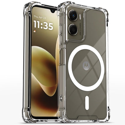 Moto G06 Power MagSafe mobile cover in transparent mag-safe by Pikkme