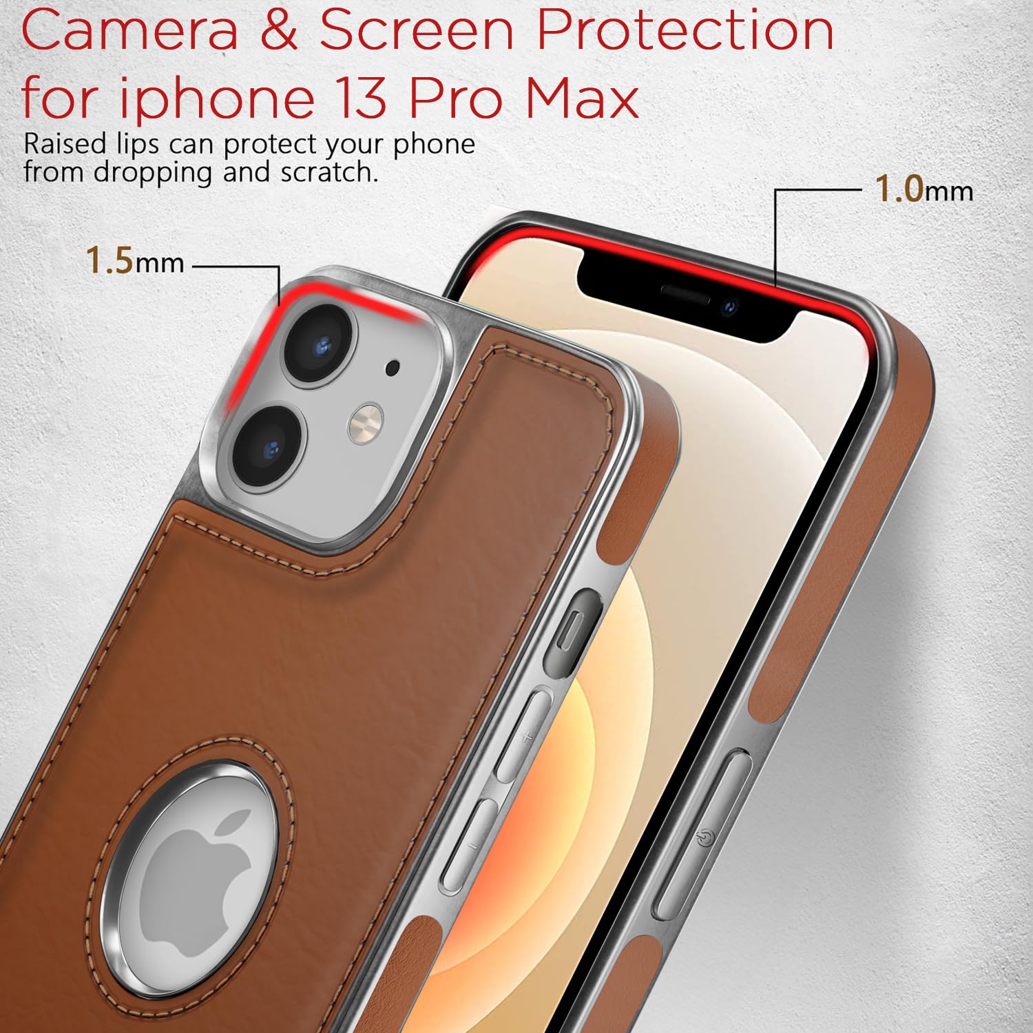 Chrome tan Leatherback mobile cover for iPhone 12/12 Pro – Pikkme – photo 4