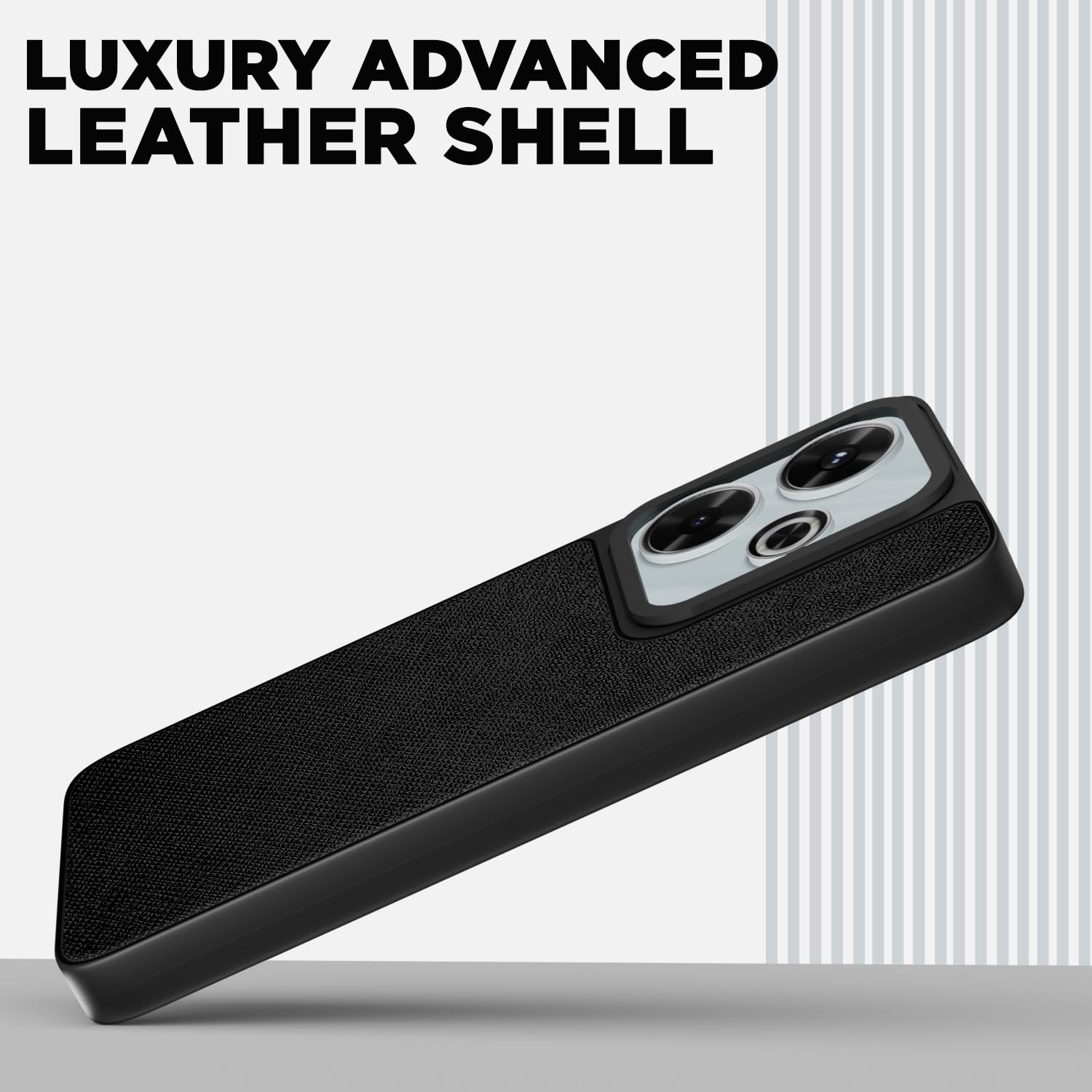 Pikkme Redmi 13 5G / Poco M6 Plus 5G Indian Leather Back Cover (Black)