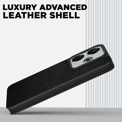Pikkme Redmi 13 5G / Poco M6 Plus 5G Indian Leather Back Cover (Black)