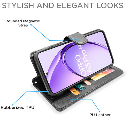 Pikkme Oppo A3 Pro 5G Wallet black mobile flip cover – photo 3