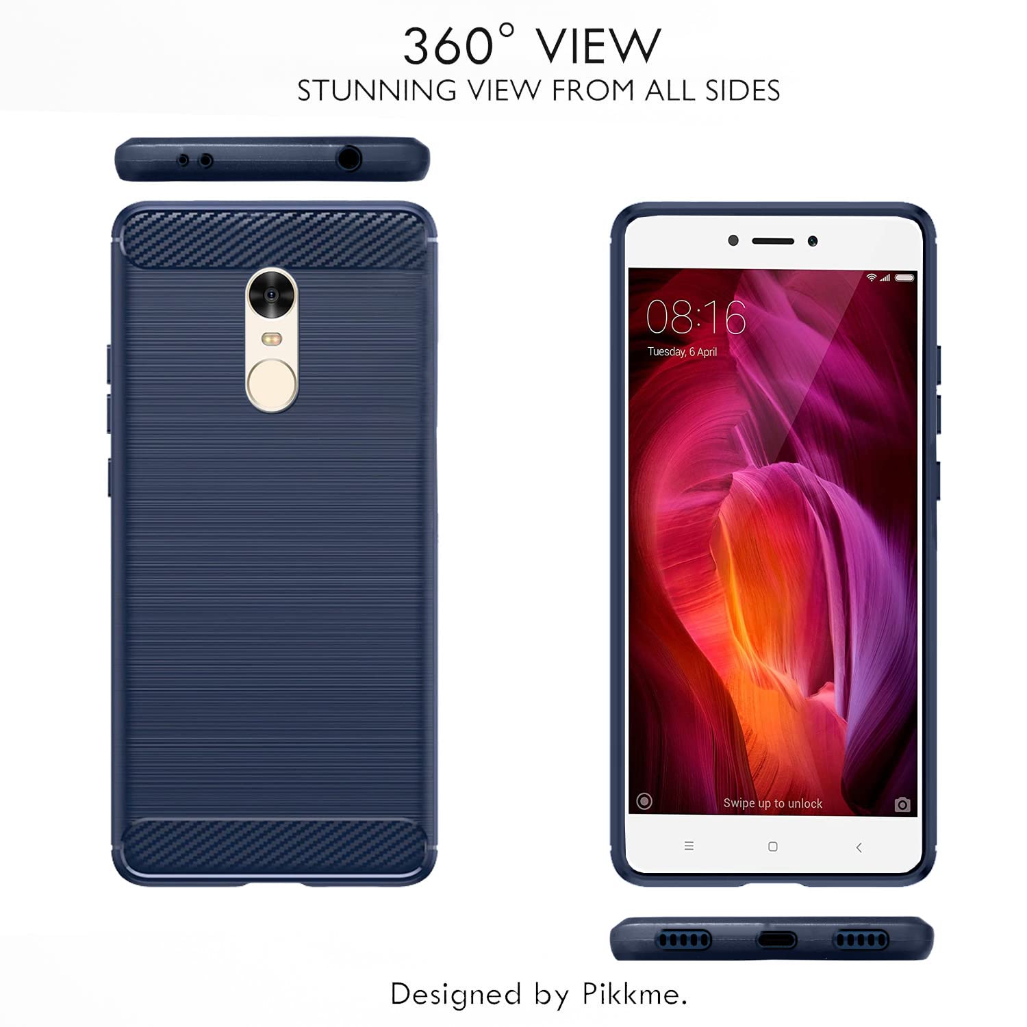 Pikkme Redmi Note 4 blue mobile cover – photo 2
