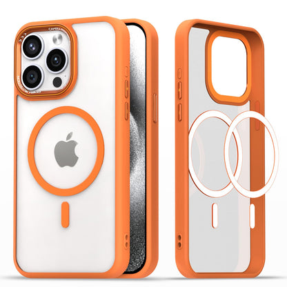iPhone 15 Pro MagSafe mobile back cover in orange mag-safe by Pikkme