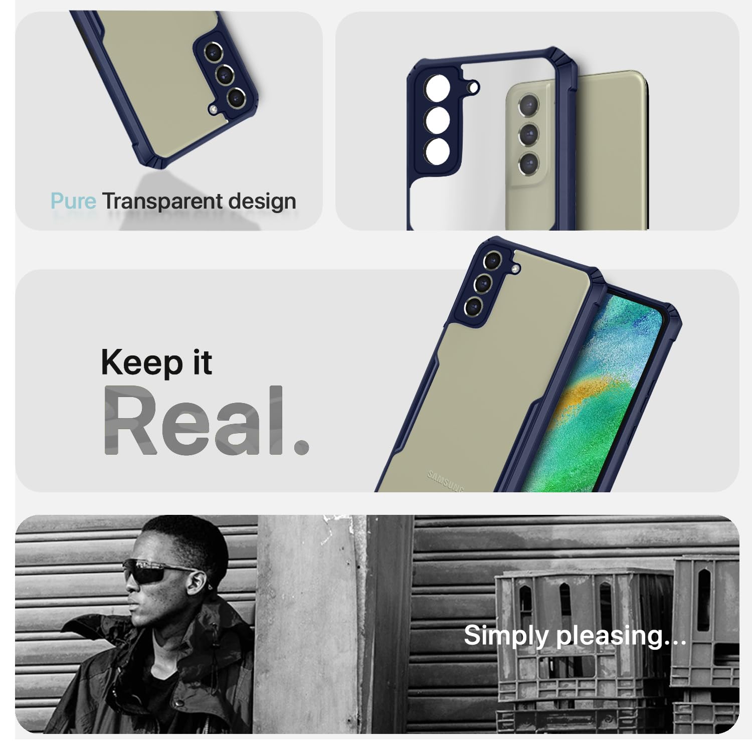 Pikkme Samsung Galaxy S21 Fe 5G Eagle Back Cover (Blue)