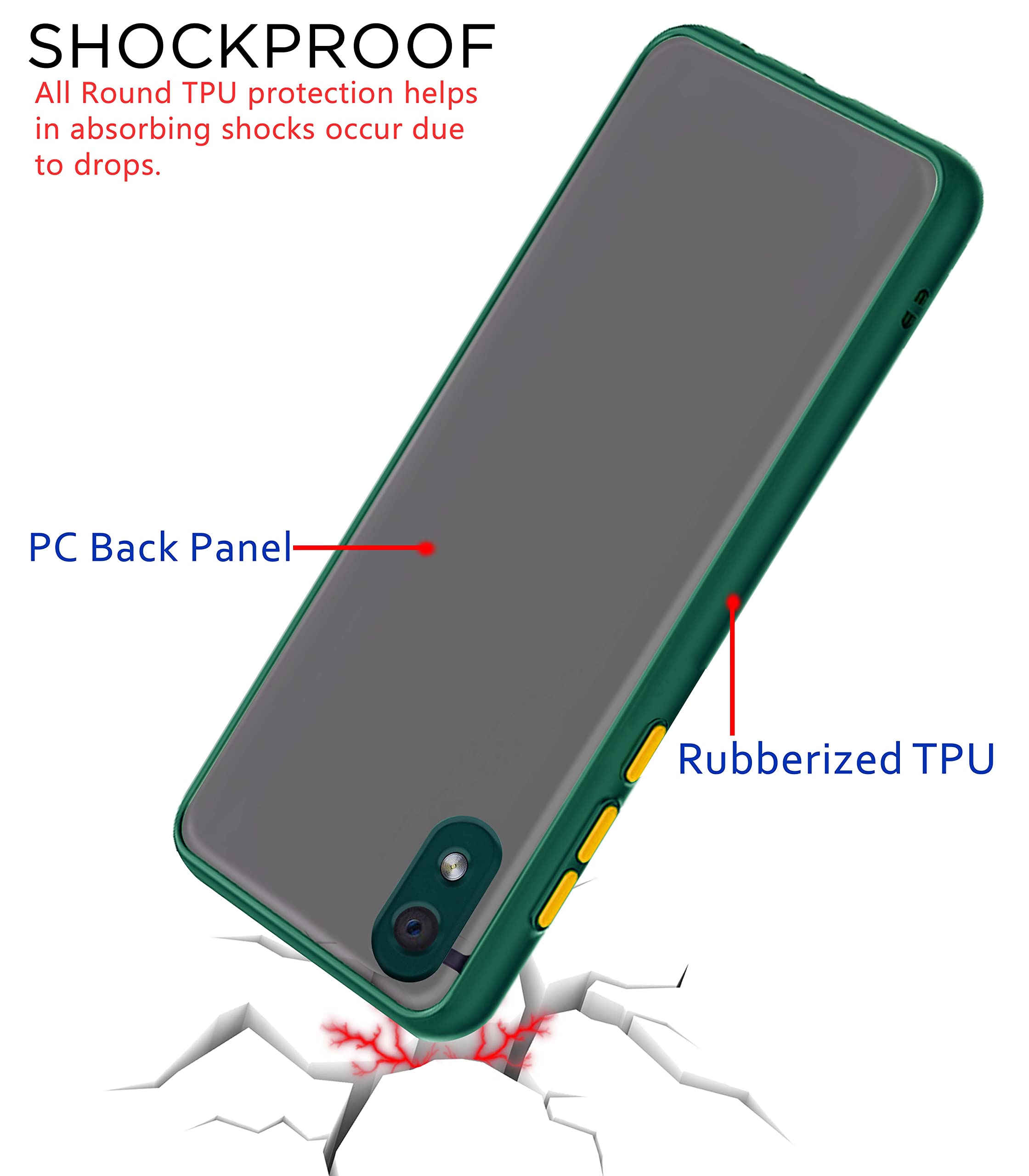 Vivo Y91i Hybrid back cover in green by Pikkme – photo 4