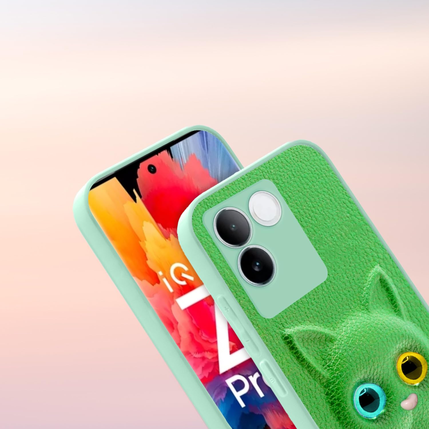 Pikkme iQOO Z7 Pro 5G Cat green phone cover – photo 7