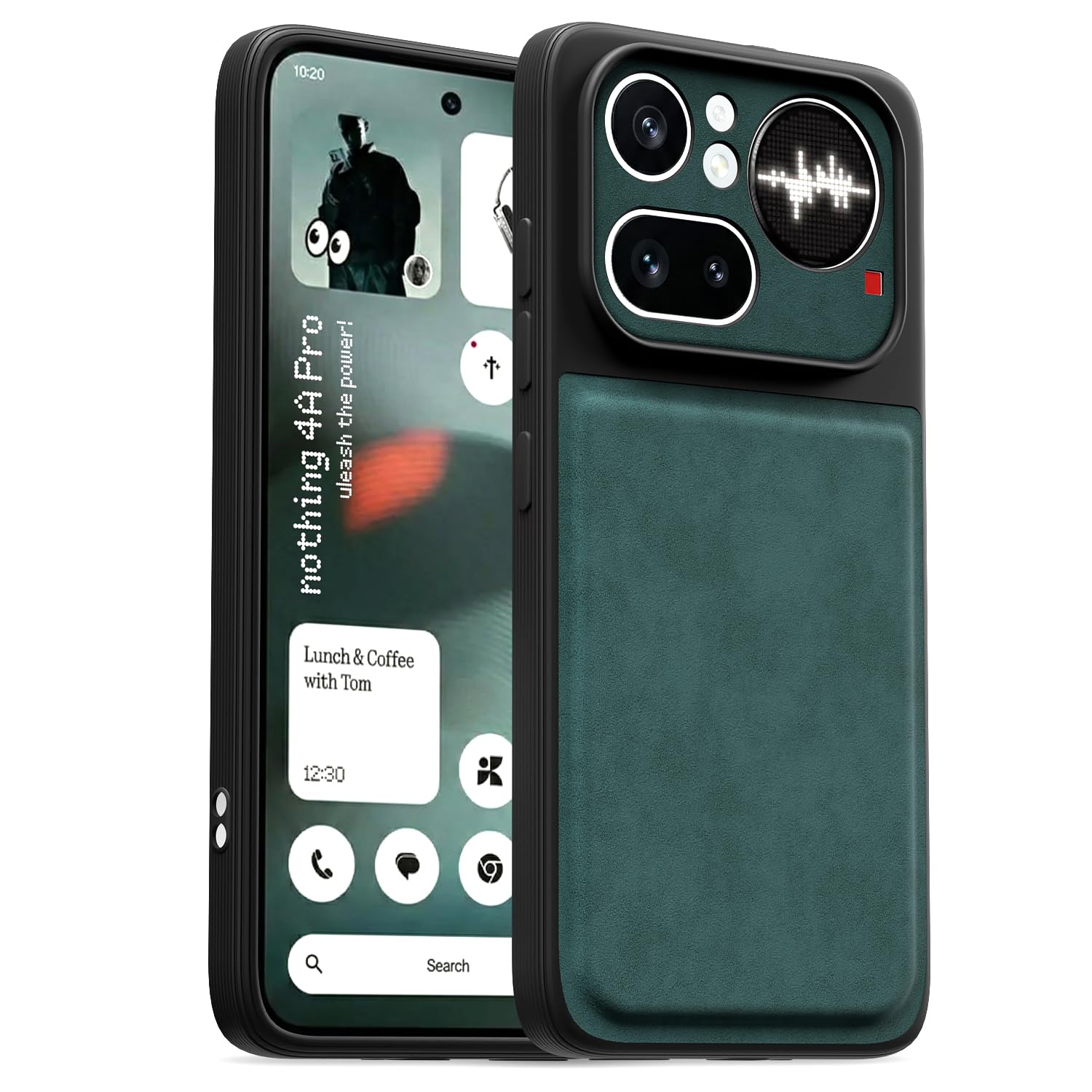 Nothing Phone 4a Pro 5G Leather mobile cover in green by Pikkme