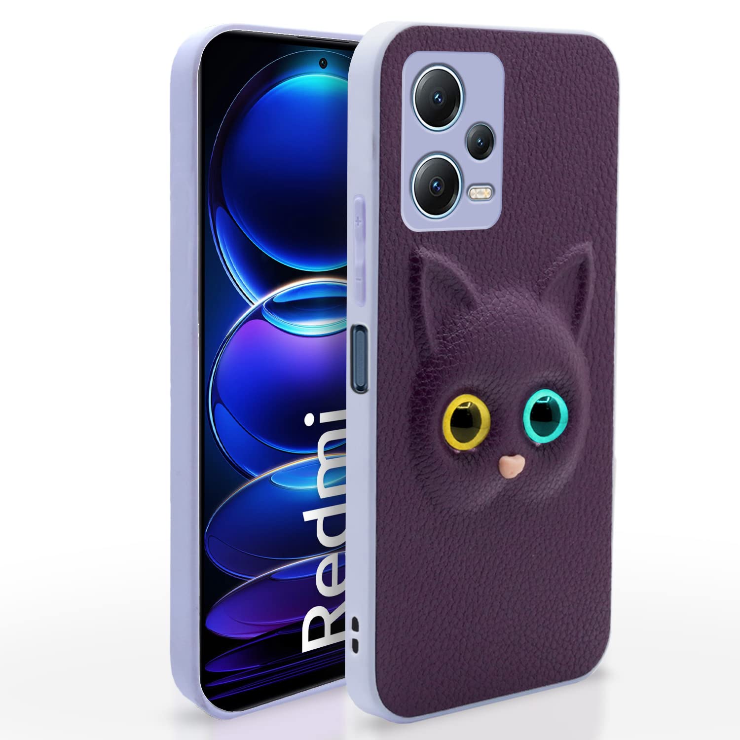 Purple Redmi Note 12 Pro 5G Kitty Back Cover – Stylish and Protective Back Cover