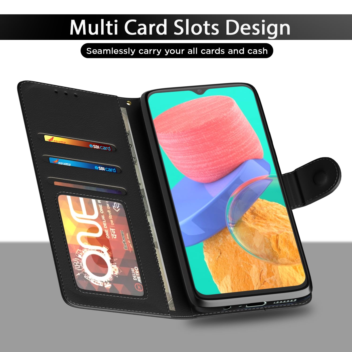 Pikkme Samsung M33 5G Wallet black flip cover – photo 5
