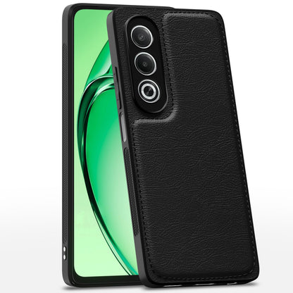 Oppo K12x 5G LeatherBack Back Cover – Black